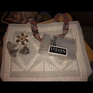 Steven by Steve Madden Light Grey Tote Bag